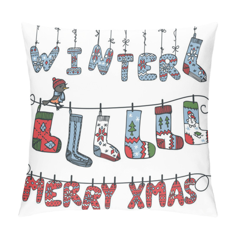 Personality  Winter Knitted Letters Pillow Covers