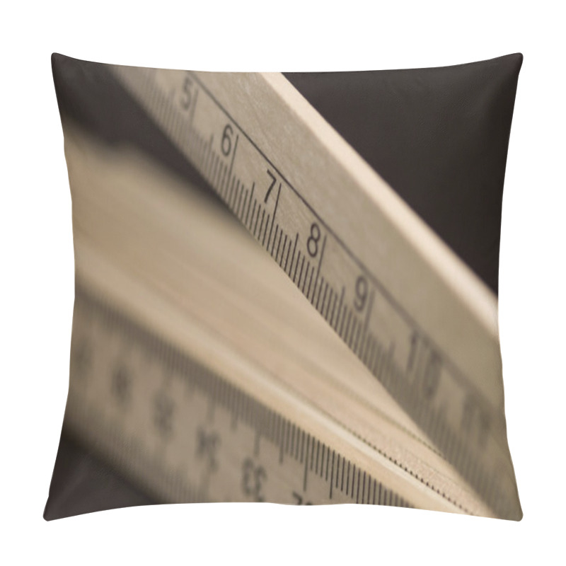 Personality  Wooden Pocket Ruler Detail Pillow Covers