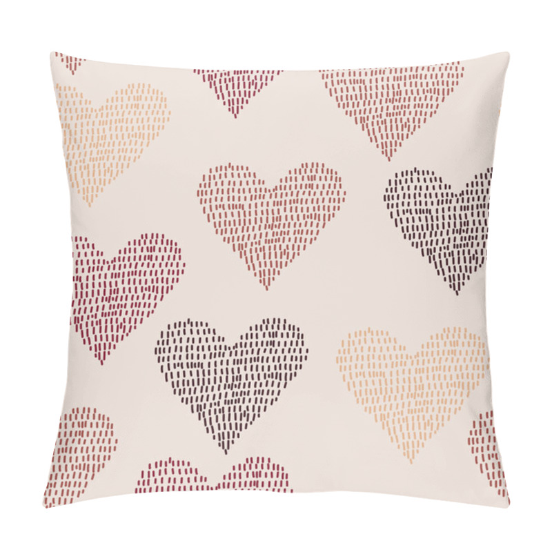 Personality  Seamless Pattern With Hearts Pillow Covers