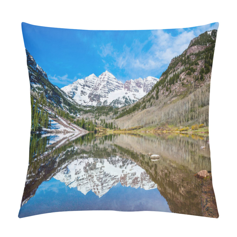 Personality   Maroon Bells Peak At Maroon Lake Pillow Covers