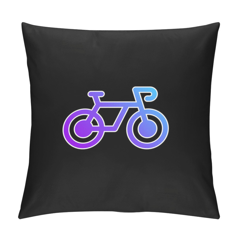 Personality  Bike Blue Gradient Vector Icon Pillow Covers