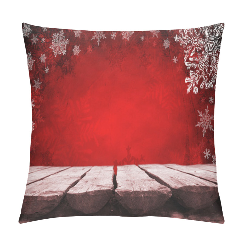 Personality  Empty  Table With Red  Christmas Background Pillow Covers