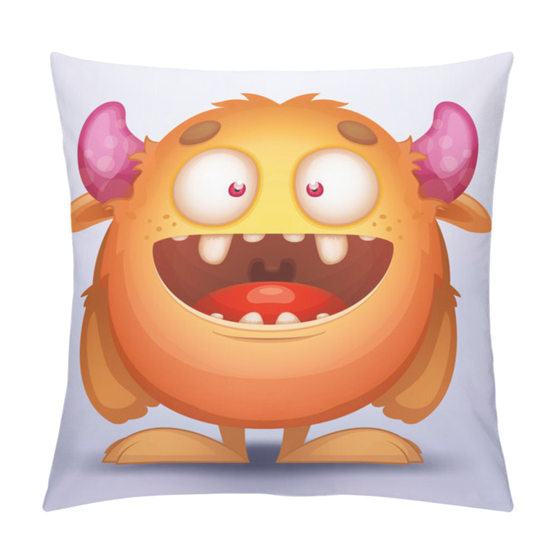 Personality  Cute Orange Monster Pillow Covers