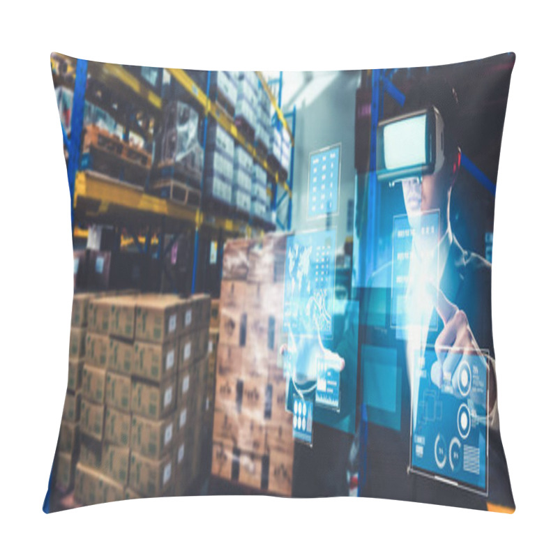 Personality  Future Virtual Reality Technology For Innovative VR Warehouse Management Pillow Covers