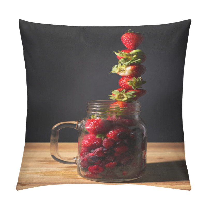 Personality  Mixed Berries Including Strawberries, Raspberry, Blueberry, Blackberries. Pillow Covers