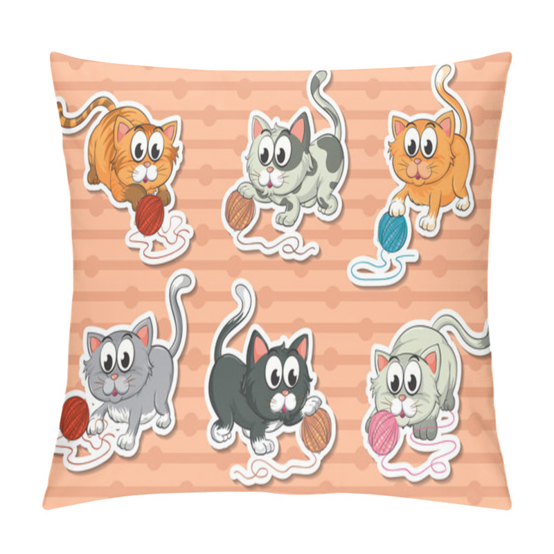 Personality  Kittens Set Pillow Covers