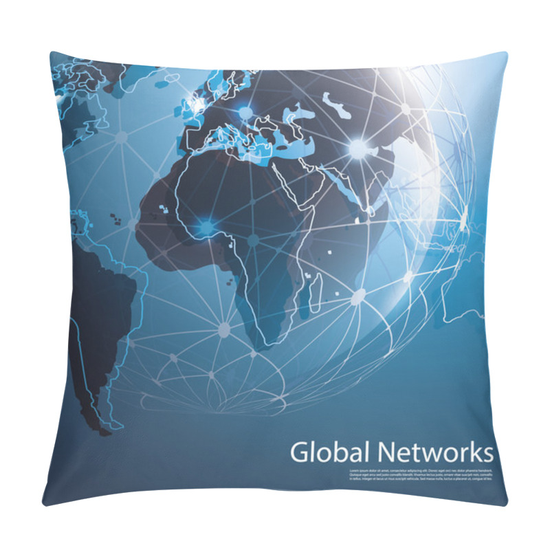 Personality  Global Networks - EPS10 Vector For Your Business Pillow Covers