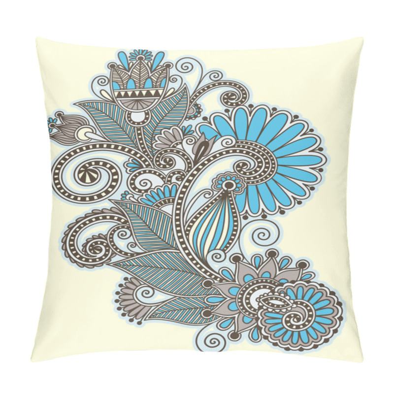 Personality  Original Hand Draw Line Art Ornate Flower Design Pillow Covers