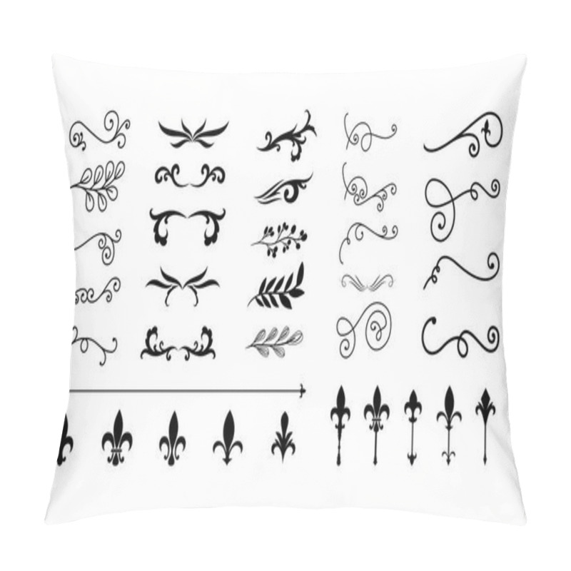 Personality  Dividers Ornaments Line Style Icon Collection Vector Design Pillow Covers