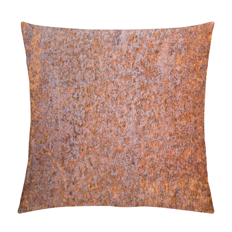 Personality  Abstract  Dark Worn Rusty Metal Texture Background. Pillow Covers