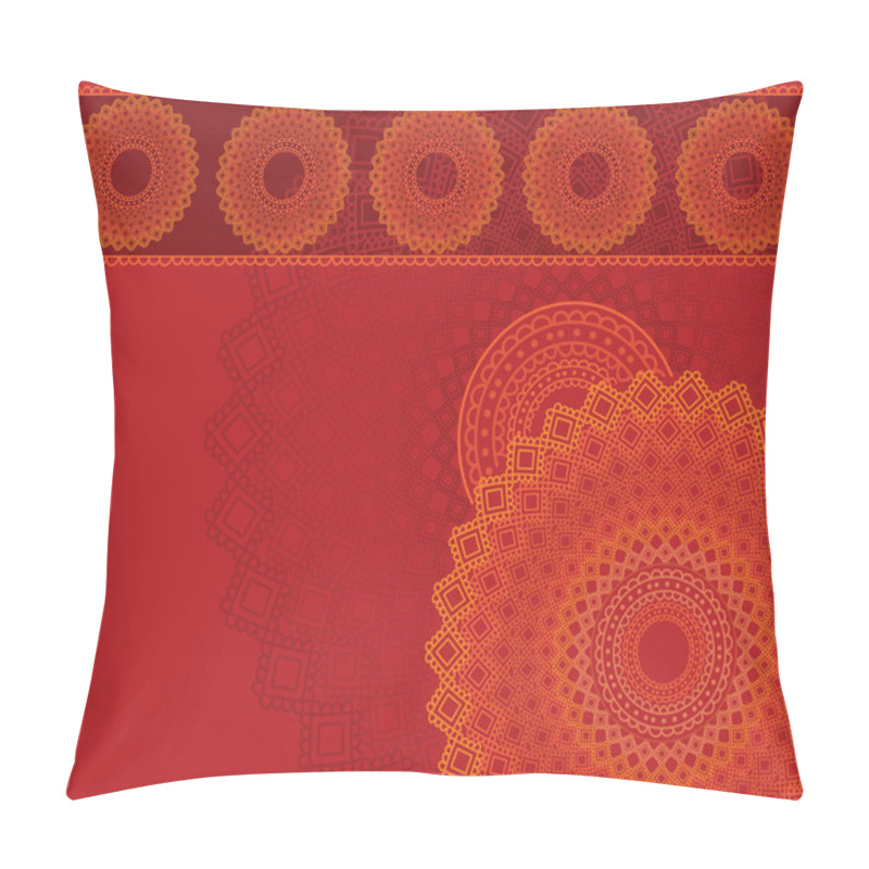 Personality  Henna Mandala Background Pillow Covers