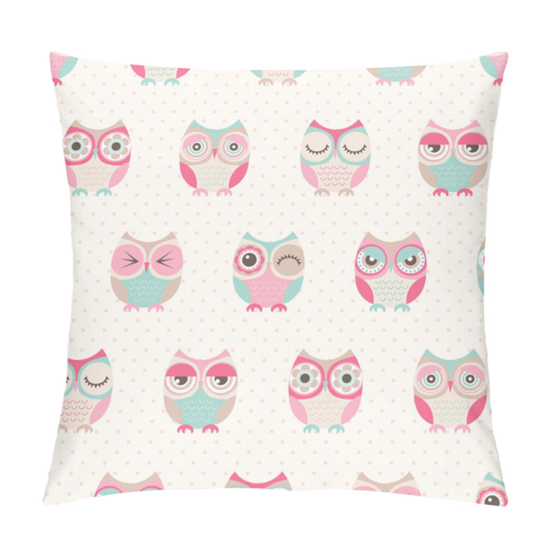 Personality  Seamless Owls Birds Pattern Pillow Covers