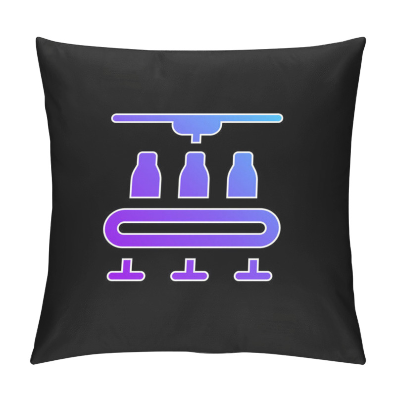 Personality  Bottles Blue Gradient Vector Icon Pillow Covers