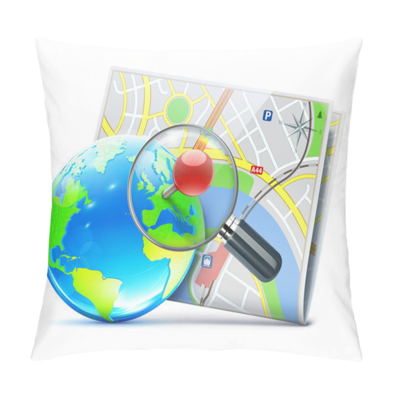 Personality  Global Navigation Concept Pillow Covers