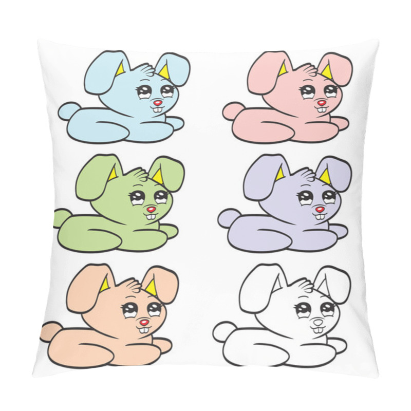 Personality  Cute Cartoon Baby Rabbit Pillow Covers