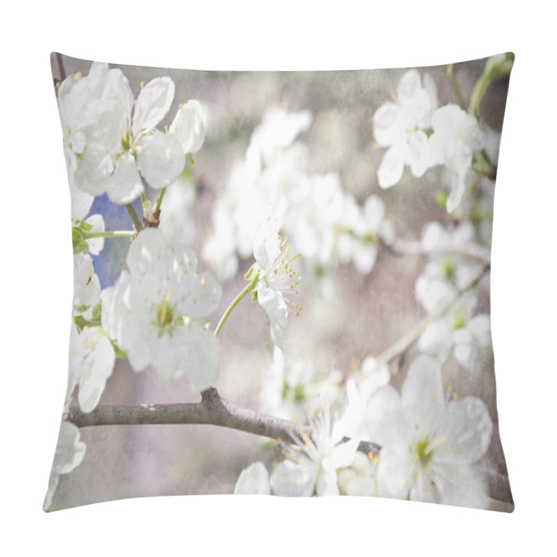 Personality  Beautiful Closeup Spring Blossoming Tree Pillow Covers