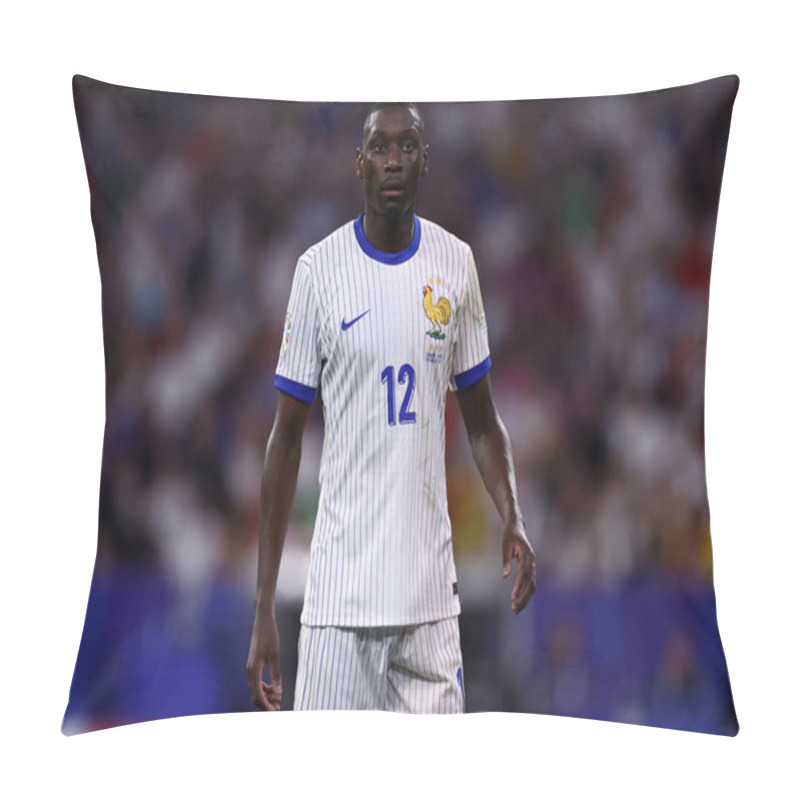 Personality  Munich, Germany. July 9, 2024.  Randal Kolo Muani Of France During Uefa Euro 2024 Match Between Spain And France . Pillow Covers