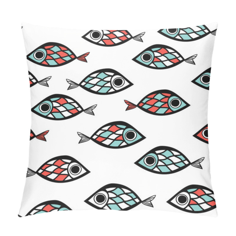 Personality  Fish Pattern In Abstract Style Pillow Covers