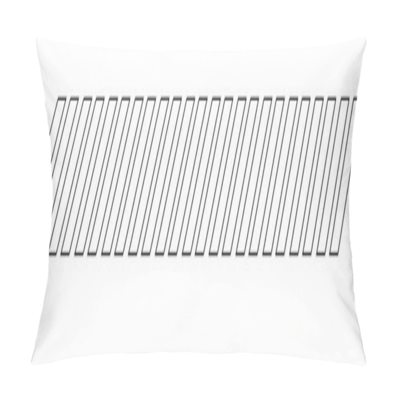 Personality  Slash Line Grid, Decorative Diagonal Divider. Geometric Dashed Barrier, Tape Or Embroidery. Angled Stripes, Tilt Pattern. Vector Illustration Pillow Covers