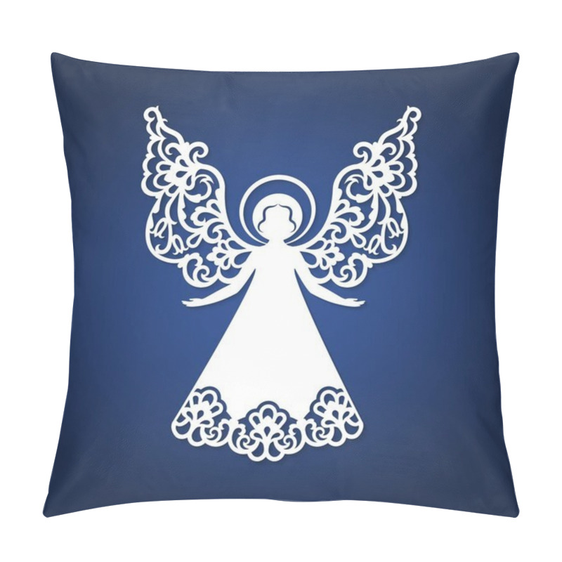 Personality  Beautiful Angel With Ornamental Wings And Halo Pillow Covers