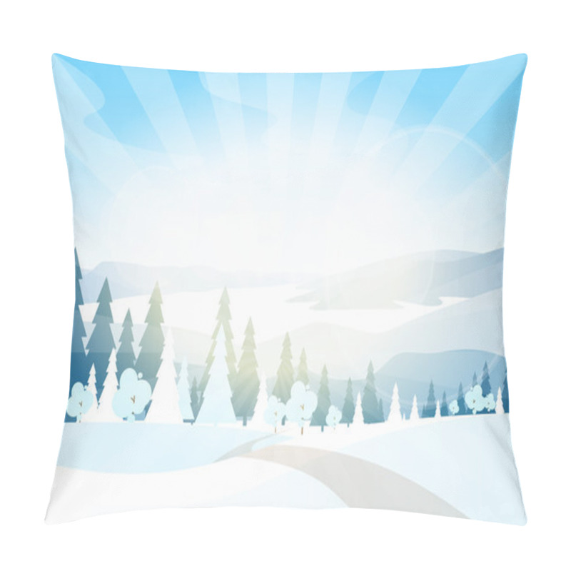 Personality  Winter Mountain Landscape Pillow Covers