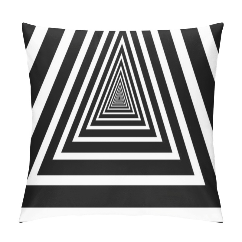 Personality  Black And White Tunnel Texture Background Pillow Covers