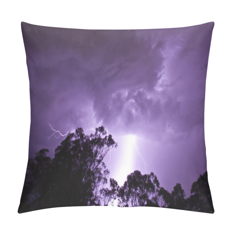 Personality  Lightening Strikes Over Gum Trees Pillow Covers