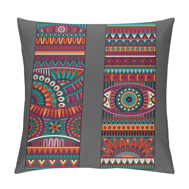 Personality  Abstract Vector Ethnic Pattern Cards Set Pillow Covers