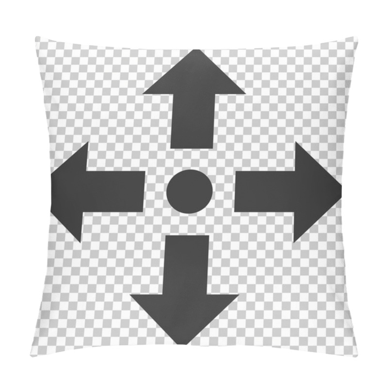 Personality  Expand Arrows Vector Icon Pillow Covers