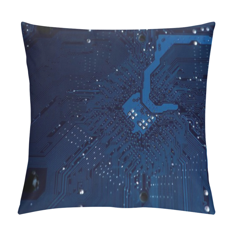 Personality  Close Up View Of Computer Motherboard Elements Pillow Covers