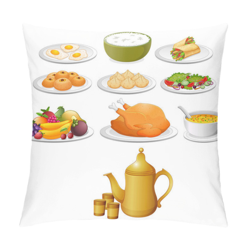 Personality   The Delicious Food For The Ied Mubarak With The Different Variant Pillow Covers