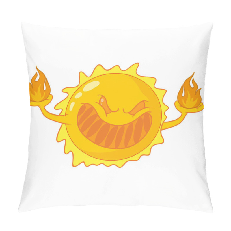 Personality  Evil Cartoon Sun Pillow Covers