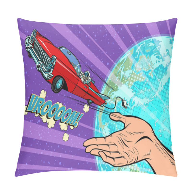 Personality  Humanity Launches Into Space Car Pillow Covers