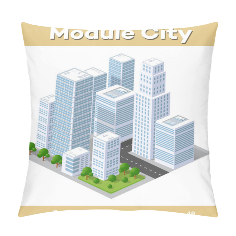 Personality  Isometric City Landscape Pillow Covers