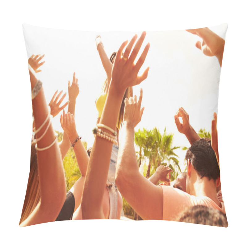 Personality  People Enjoying Music Festival Pillow Covers