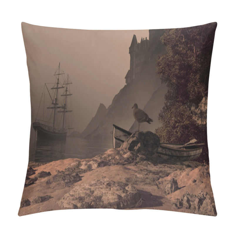 Personality  Spanish Brig And Castle Pillow Covers