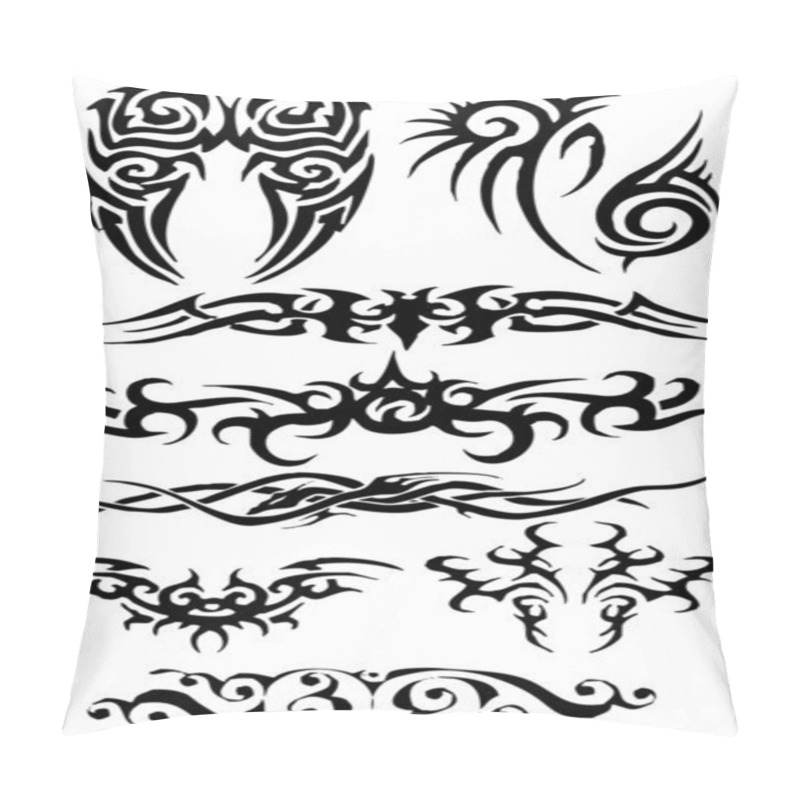 Personality  Tattoo Silhouette Collection Pillow Covers