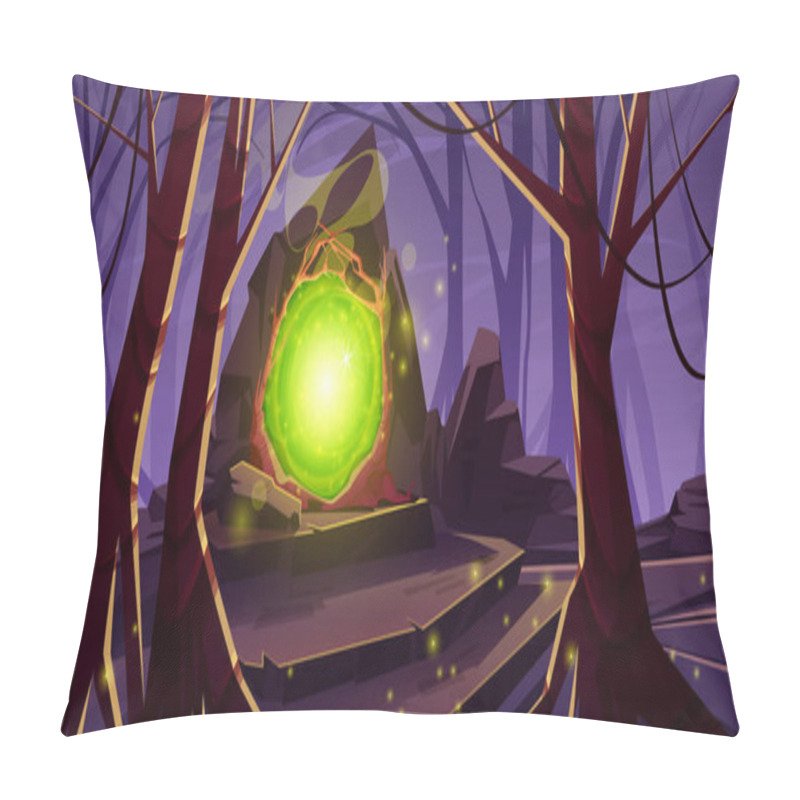 Personality  Magic Portal In Forest On Top Of Stone Stairs Pillow Covers