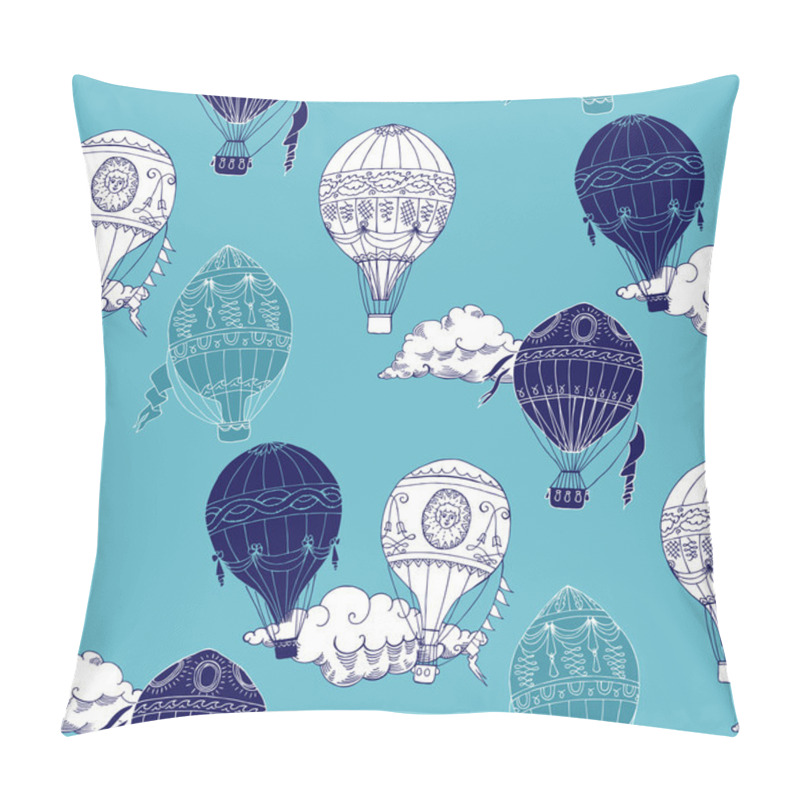 Personality  Seamless Pattern With Hot Air Balloons Pillow Covers