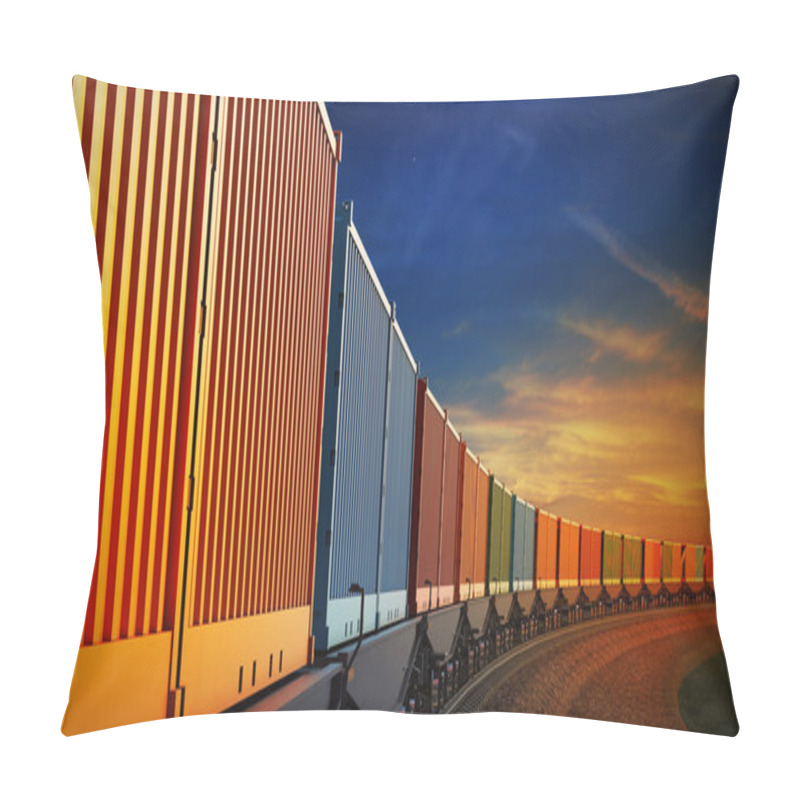 Personality  Wagons Of Freight Train Pillow Covers