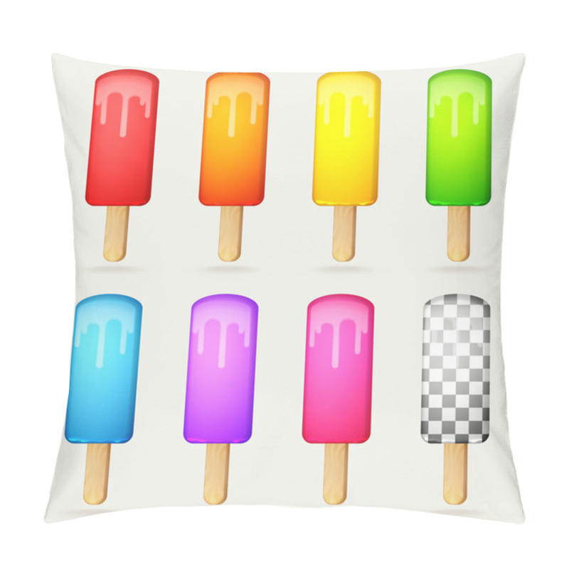 Personality  Lolly Ice Cream On Stick Pillow Covers