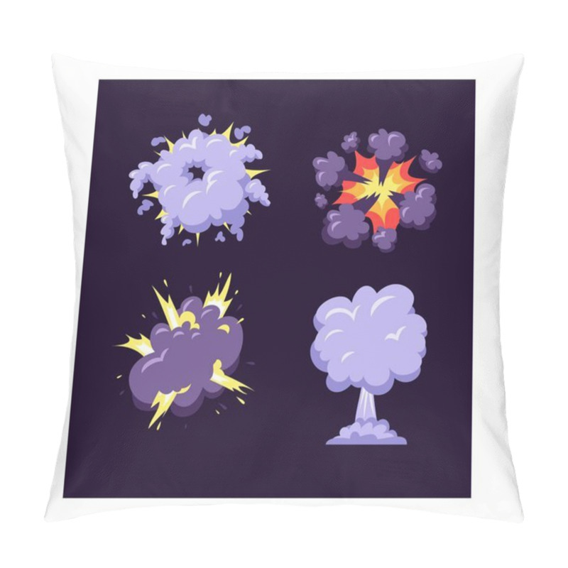 Personality  Boom Explosion Vector Illustration. Pillow Covers