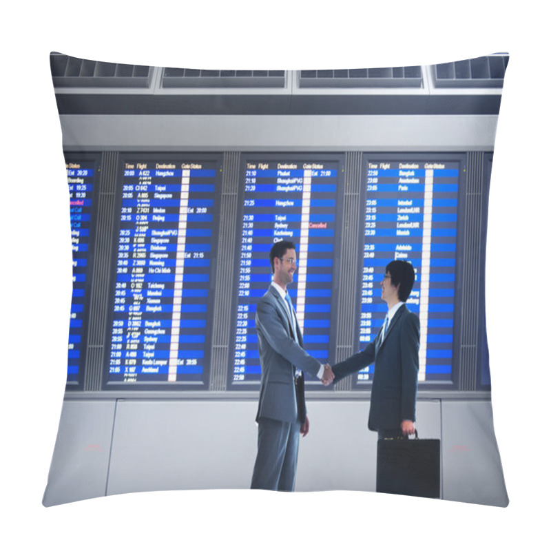 Personality  Businesspeople Shaking Hands Pillow Covers