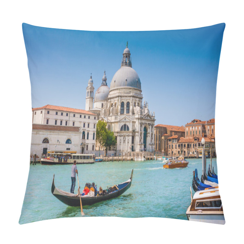 Personality  Gondola On Canal Grande With Basilica Di Santa Maria Della Salute, Venice, Italy Pillow Covers