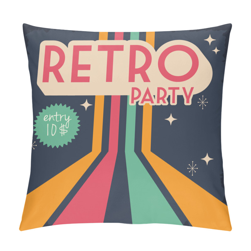 Personality  Party Retro Style Poster With Entrance Price Stamp Pillow Covers