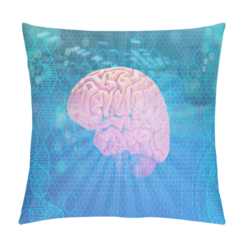 Personality  Model Of The Human Brain, The Concept Of Medical Health, Intellectual Capabilities, The Study Of The Activity Of The Cerebral Cortex, Psyche And Consciousness Pillow Covers