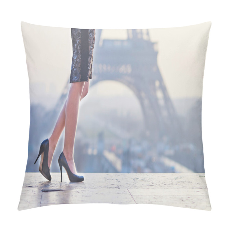 Personality  Closeup Of Elegant Parisian Woman's Legs Pillow Covers