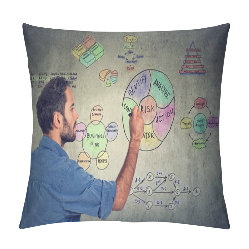 Personality  Man Building Business Life Strategy Pillow Covers