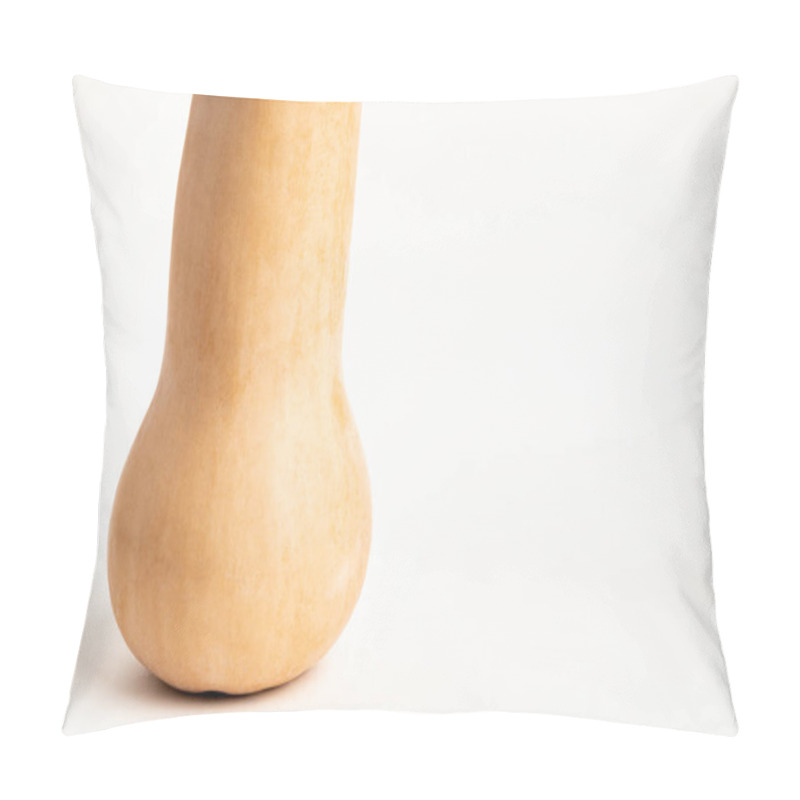 Personality  A Close-up Shot Of A Butternut Squash Set On A Plain White Background. Pillow Covers