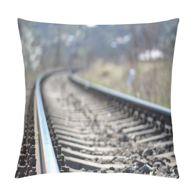 Personality  Railroad Rails. Transport, Travel Pillow Covers